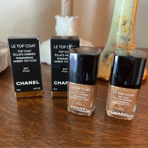 Lot of 2 Chanel le top coat, NWT